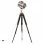 VidaXL Lampada da terra treppiede in legno massello E27 165 cm manico/nero