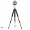 VidaXL Lampada da terra treppiede in legno massello E27 165 cm manico/nero