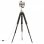 VidaXL Lampada da terra treppiede in legno massello E27 165 cm manico/nero