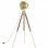 VidaXL Lampada da Terra Treppiede in Legno Massello E27 193 cm Maniglia/Oro