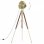 VidaXL Lampada da Terra Treppiede in Legno Massello E27 193 cm Maniglia/Oro