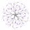 VidaXL Lampada da Soffitto Foglie di Vetro 5xE14 Viola/Bianco