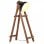 VidaXL Lámpara de Pie de Madera Maciza E27 Mango Negro