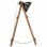 VidaXL Lámpara de Pie de Madera Maciza E27 Mango Negro