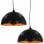 VidaXL Confezione da 2 Lampade a Sospensione Emisferiche E27 40 cm Nero/Oro