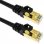 BeMatik Cable de Red SFTP RJ45 Cat.7 25cm Negro