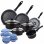 Magefesa Kenia Batería de Cocina 7 Piezas + Set de 3 Sartenes + Set de 5 Boles Azul