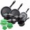 Magefesa Kenia Batería de Cocina 7 Piezas + Set de 3 Sartenes + Set de 5 Boles Verde