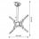 TM Electron Soporte de Techo Inclinable/Giratorio para TV 26"/55" VESA 400×400 Max 30Kg