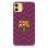 Funda Licencia Oficial del FC Barcelona Escudo Fondo Zigzag Rojo y Azul para iPhone 11