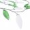 VidaXL Plafonnier Feuilles de Verre 5xE14 Vert