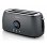 Broodrooster Haeger Future Plus TO-14D.013A 2 Brede Sleuven 1400 W 6 Bruiningsstanden Ontdooien Opwarmen Kruimellade Zwart