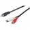 Equip Câble Audio Mini Jack 3.5mm Mâle vers 2x RCA Femelle 2.5m Noir