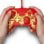 Alimenta un controller con cavo rosso Super Mario Bros M Gold per Nintendo Switch