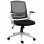 Vinsetto Silla de Oficina Reposabrazos Abatibles Negro/Blanco