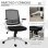 Vinsetto Silla de Oficina Reposabrazos Abatibles Negro/Blanco