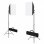 vidaXL Lámparas de Estudio Profesional 40x60cm Acero Negro Pack 2 Unidades