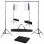 vidaXL Kit de Estudio Fotográfico con 2 Focos Softbox + Telón de Fondo Negro
