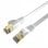 Max Connection Cable de Red Plano RJ45 Cat.7 32AWG 15m + 15 Bridas Blanco