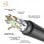 Max Connection Cable de Red UTP RJ45 Cat.6 PVC 26AWG Exteriores 12m + 15 Bridas Negro