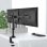 NewStar Soporte para 2 Monitores 10"/27" VESA 100x100mm 10Kg Negro