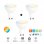 Garsaco Pack 3 Bombillas LED Dicroicas Inteligentes WiFi 5W GU10