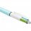 Bic Fun 4 Couleurs Boîte de 12 Stylos Rétractables Corps Bleu Pastel