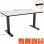 Celexon Economy eAdjust-71121 Escritorio Elevable Eléctrico Regulable 150x75cm Blanco/Negro