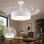 Mimotec Messe White Ventilador de Techo LED 72W con Luz CCT Regulable e Intensidad, Motor DC Ultrasilencioso, 6 Velocidades