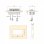Emuca Enchufe Empotrable de Mesa Multiconector 265x120mm Aluminio