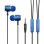 Cool Auriculares Metalizado Stereo 3,5mm Con Micro Azul