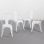 Thinia Home Strong Pack 4 Sillas Industriales Blancas