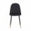 Thinia Home Lonche Pack 4 Sillas de Comedor Terciopelo Negro