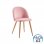 Thinia Home Fuchs Pack 2 Sillas de Comedor Respaldo Bajo Terciopelo Rosa