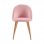 Thinia Home Fuchs Pack 2 Sillas de Comedor Respaldo Bajo Terciopelo Rosa