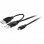 Cable Doble USB a MiniUSB 1m Negro