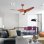 Ledme Fanton Ventilador de Techo con Luz LED y Mando 18W Madera