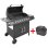 VidaXL Barbacoa Grill de Gas Negra + Funda