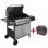 VidaXL Barbacoa Grill de Gas Negra/Plata + Funda