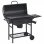 VidaXL Barbacoa de Barril con Ruedas Negro