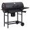 VidaXL Barbacoa de Barril con Ruedas Negro