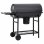 VidaXL Barbacoa de Barril con Ruedas Negro