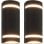VidaXL Pack de 2 Spots muraux semi-circulaires pour jardin GU10 IP44