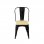Thinia Home Strong Pack 4 Sillas Industriales con Asiento de Madera Negras