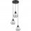 Lampada a sospensione VidaXL Rombo 3xE27 Nera