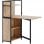 Adec Shelf Estantería con Mesa Plegable 62x120x30cm Roble Salvaje/Negro