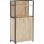 Adec Shelf Estantería con Mesa Plegable 62x120x30cm Roble Salvaje/Negro