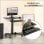 Vinsetto Mesa de Escritorio Elevable de Pie Ajustable 65x45x75-115cm Negra