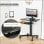Vinsetto Mesa de Escritorio Elevable de Pie Ajustable 65x45x75-115cm Negra
