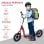 Homcom Scooter Patinete con Freno y Manillar Ajustable Rojo